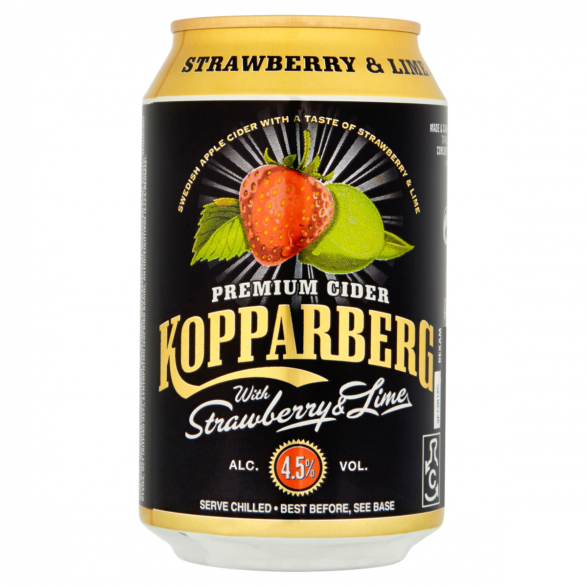 Kopparberg Premium Cider With Strawberry & Lime 4,5% | Bordershop