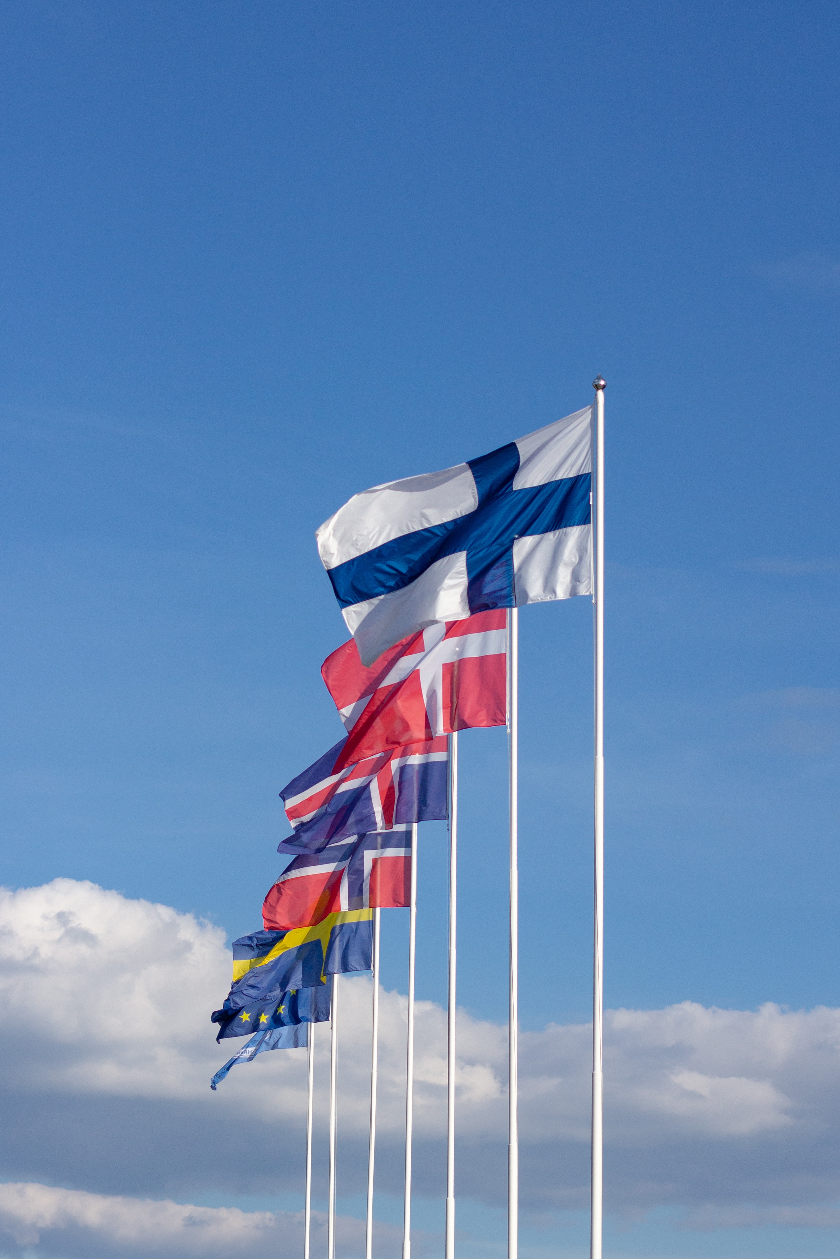 flags europa scandinavia
