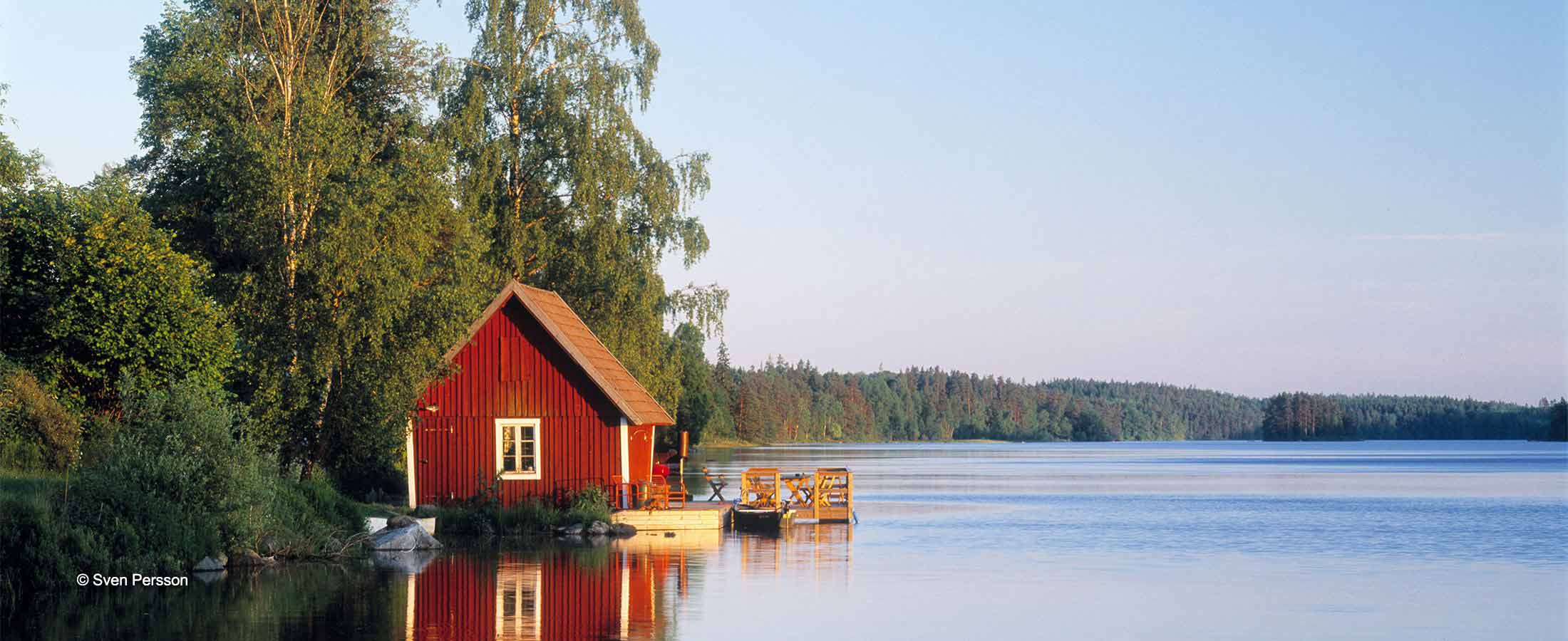 Holzhaus am Wasser in Skåne in Schweden