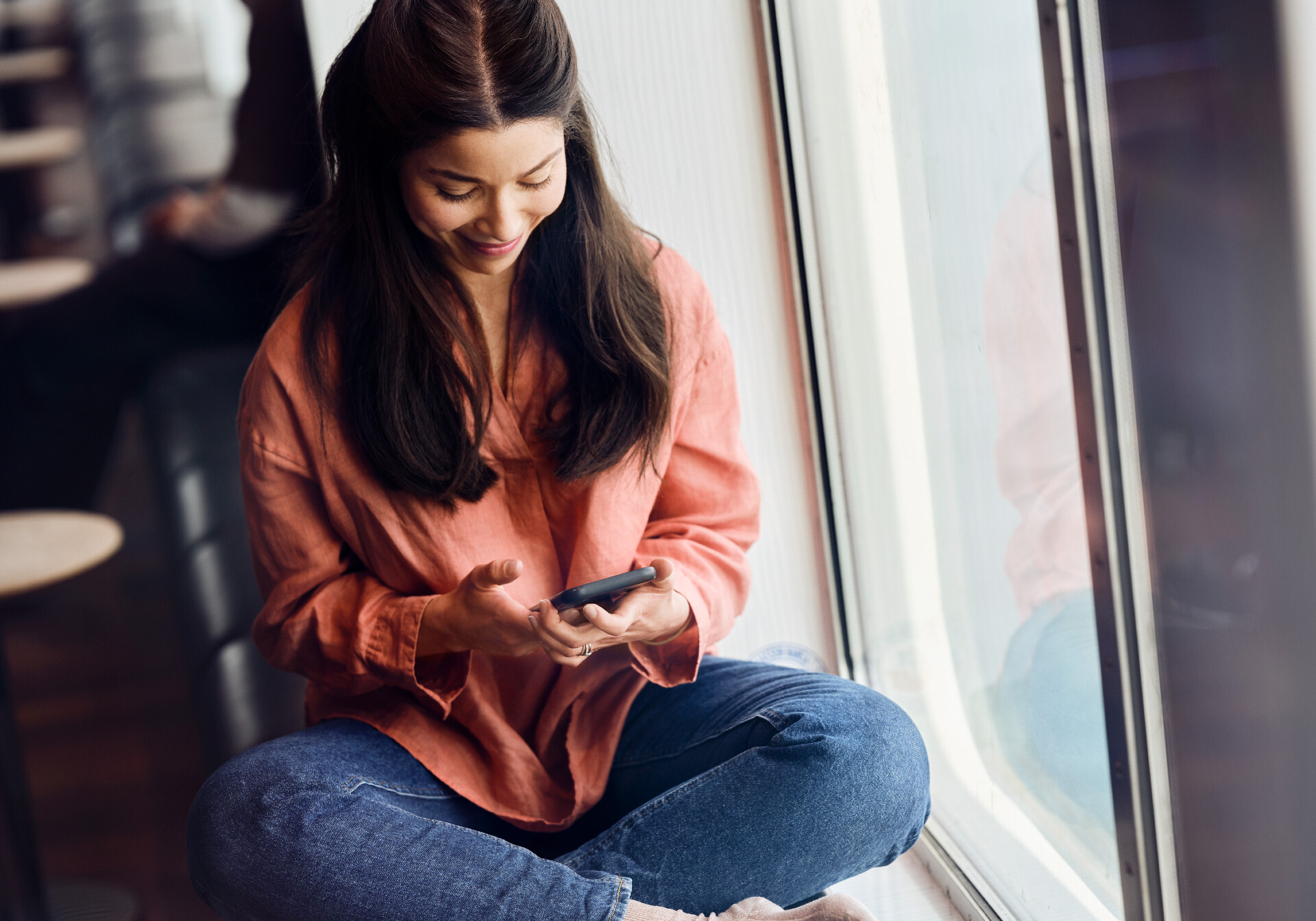 Woman Using Scandlines' App