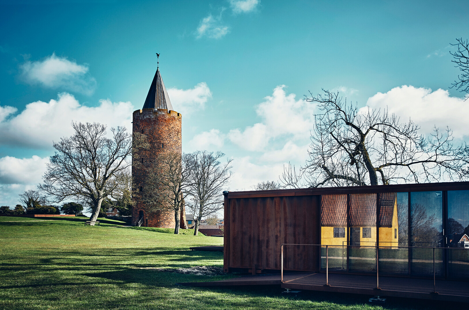 Burgzentrum Vordingborg Dänemarks Burgzentrum mit dem Gänseturm und dem Pavillon