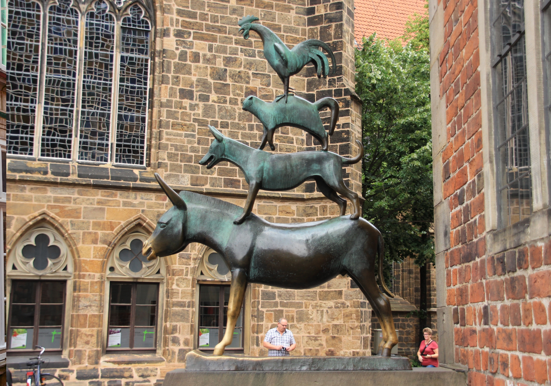 Bremen Statue Af Bymusikanterne (Die Bremer Stadtmusikanten)