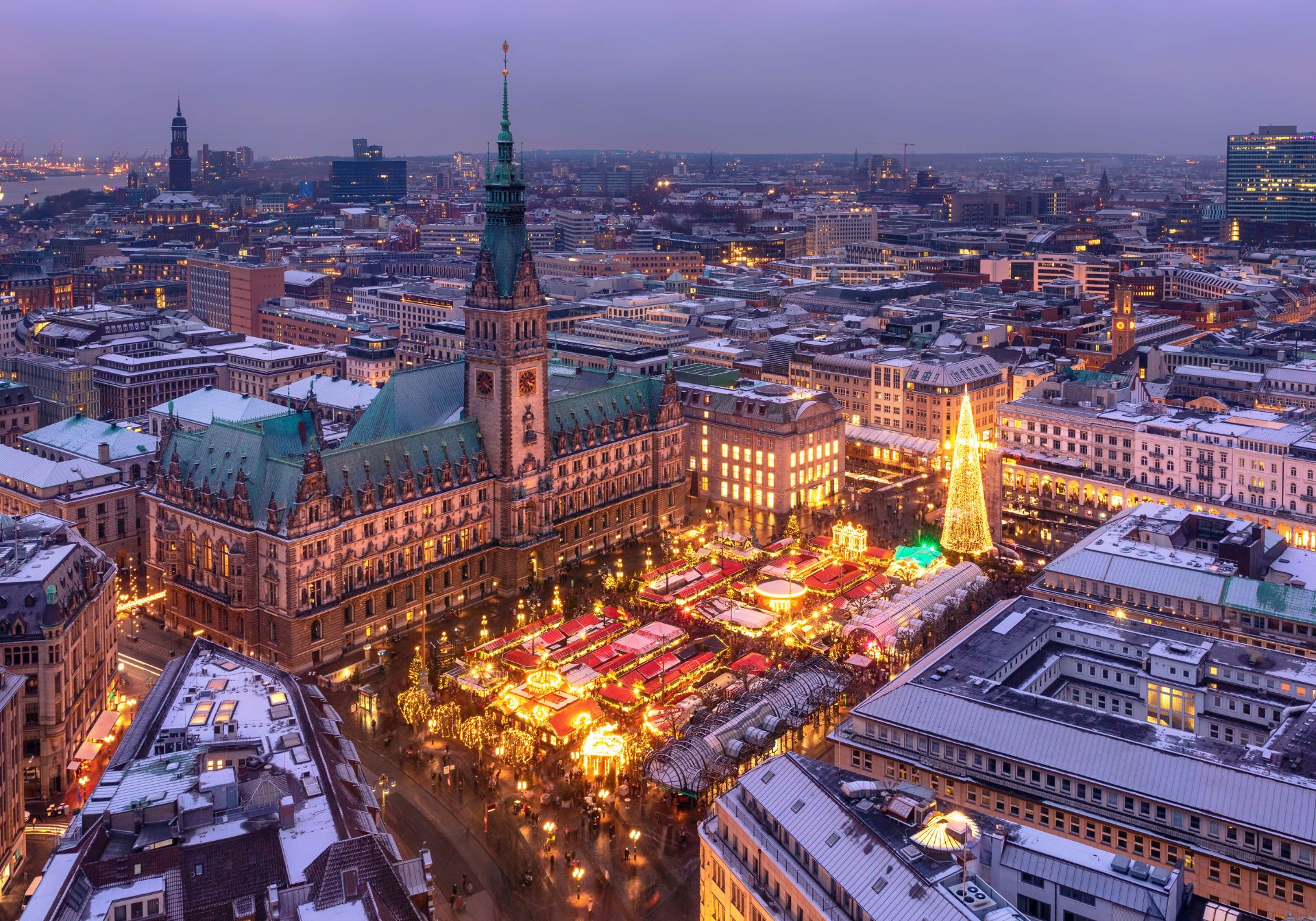 Hamburg, Christmas and Snow