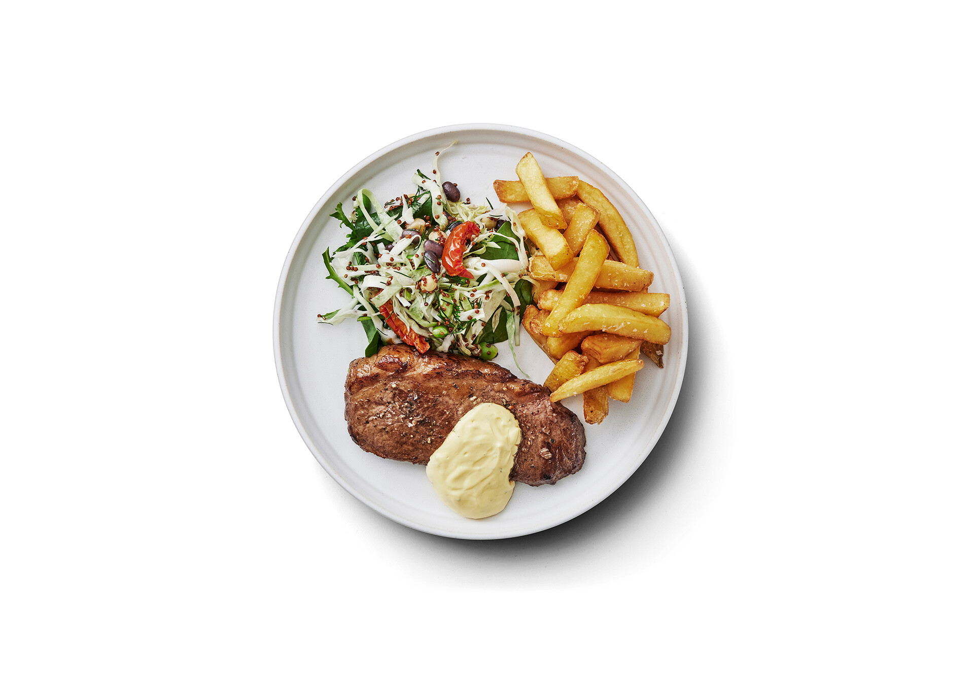 Beef Striploin with steak fries